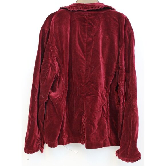 INC Women's Red Velvet Coat sz 3X Gothic Victorian Mansion Cosplay Elegant Party - Picture 5 of 8